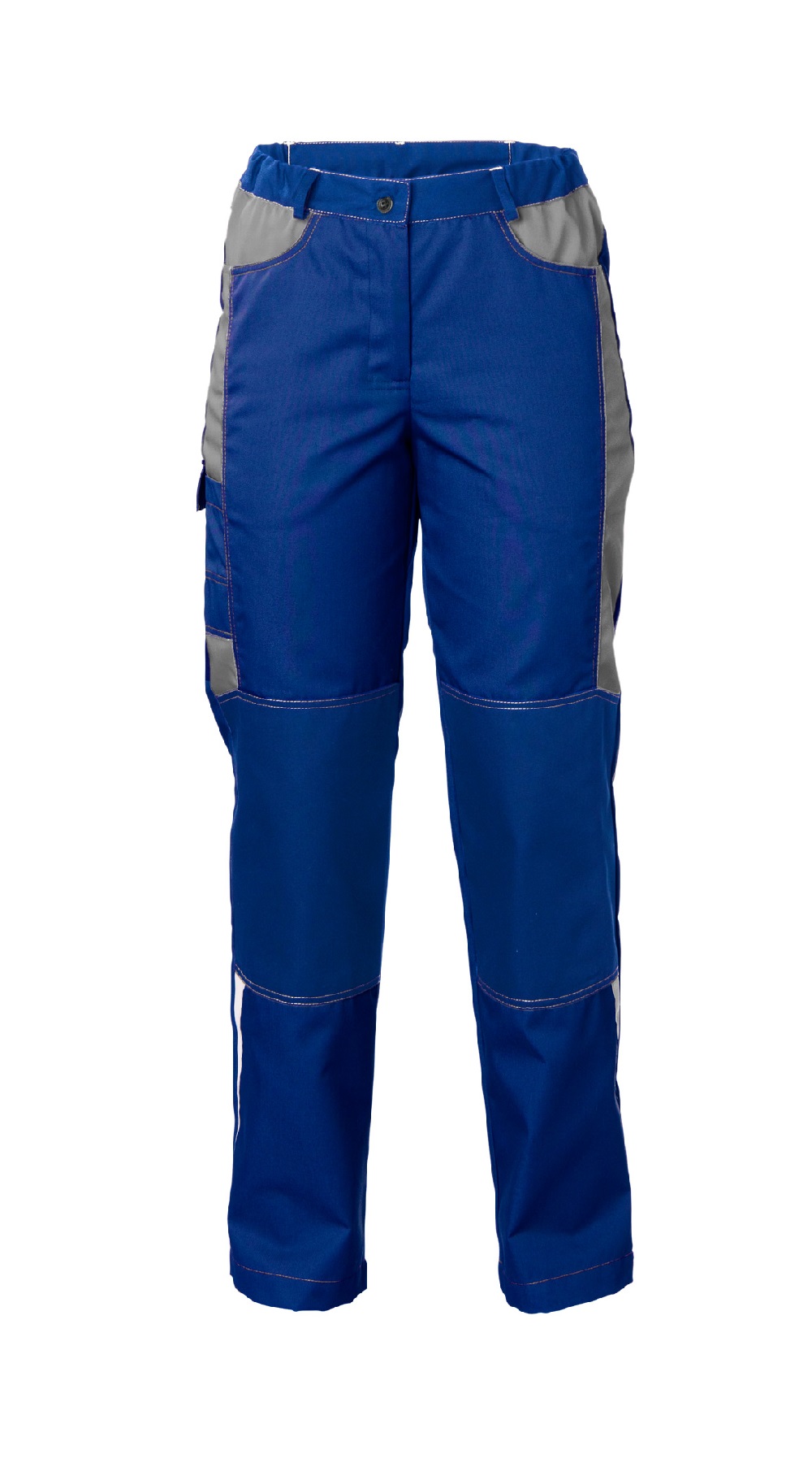 Летние брюки "ЛЕДИ СПЕЦ" женские, цвет: синий с серым, ткань: смесовая
