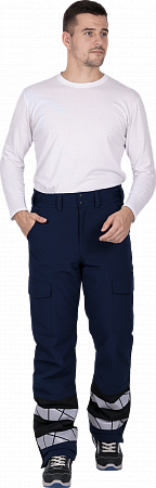 Зимние брюки "Спецобъединение-ACTIVE" мужские, цвет: синий с черным, ткань: Protect
