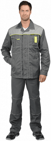 Летняя куртка "Спецобъединение-ТУРБО" мужская удлиненная , цвет: серая, ткань: Томбой