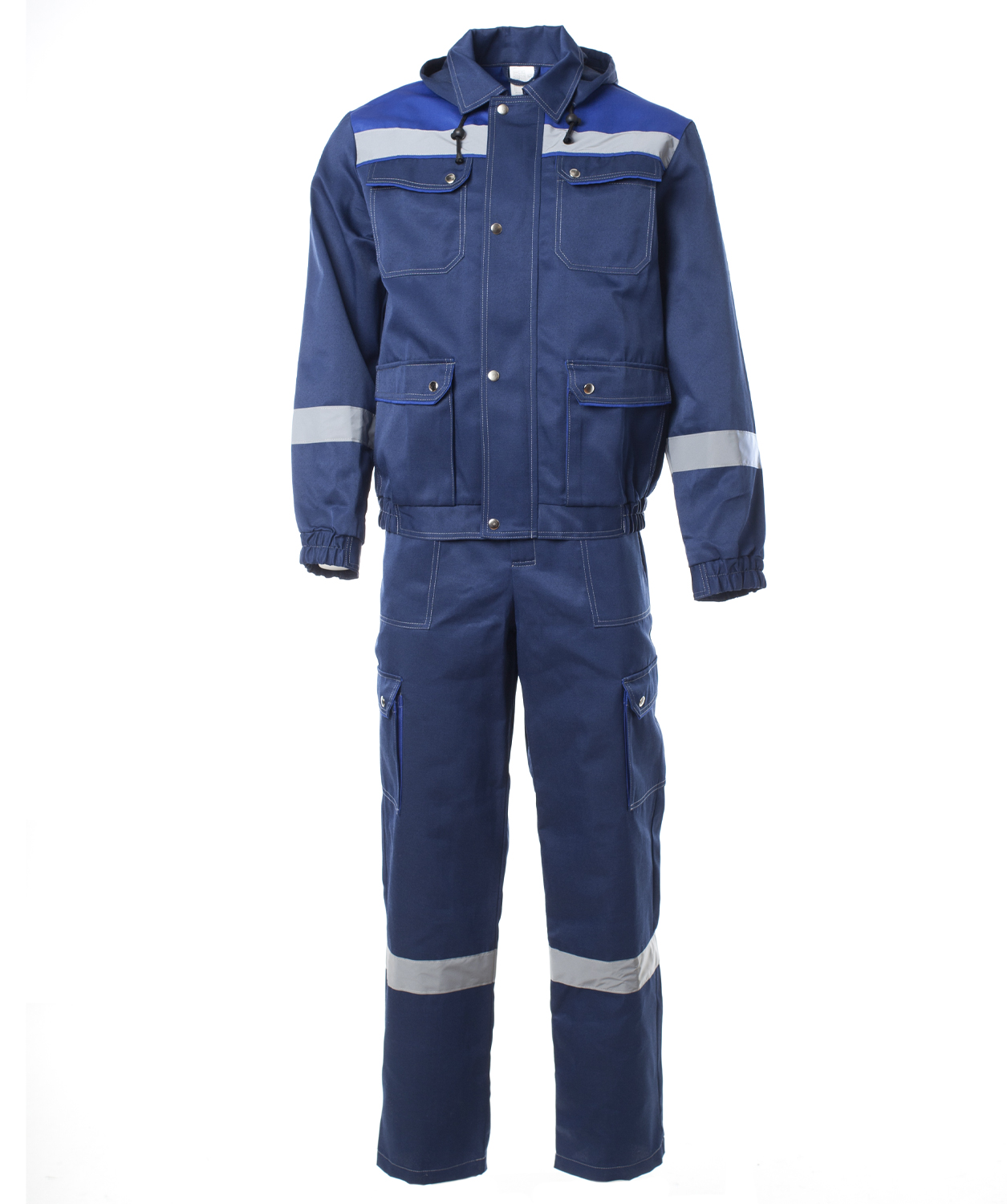 Летний костюм "Эталон-АНТЕЙ" мужской (куртка и полукомбинезон), цвет:  синий с васильковым, ткань: смесовая