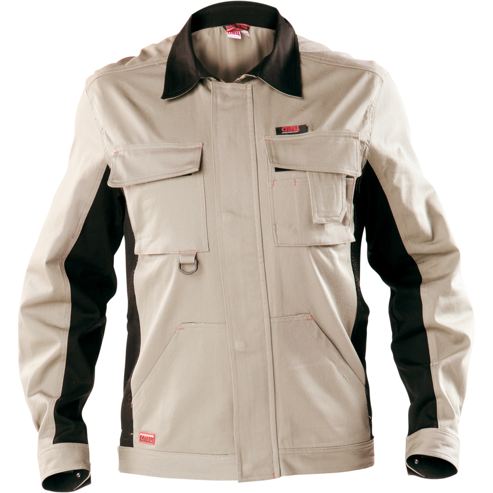 Летняя куртка "СПЕЦ-АВАНГАРД" мужская, короткая, цвет: бежевый с черным, ткань: смесовая