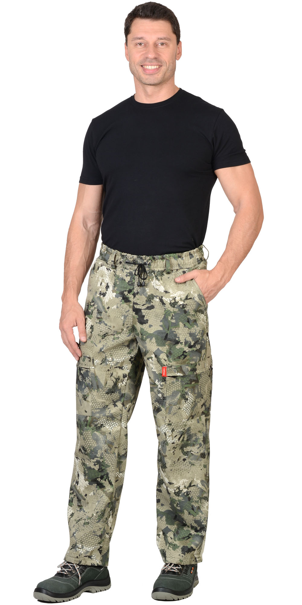 Летние брюки "СИРИУС-СПРИНТ" мужские, цвет: КМФ Степь, ткань: смесовая