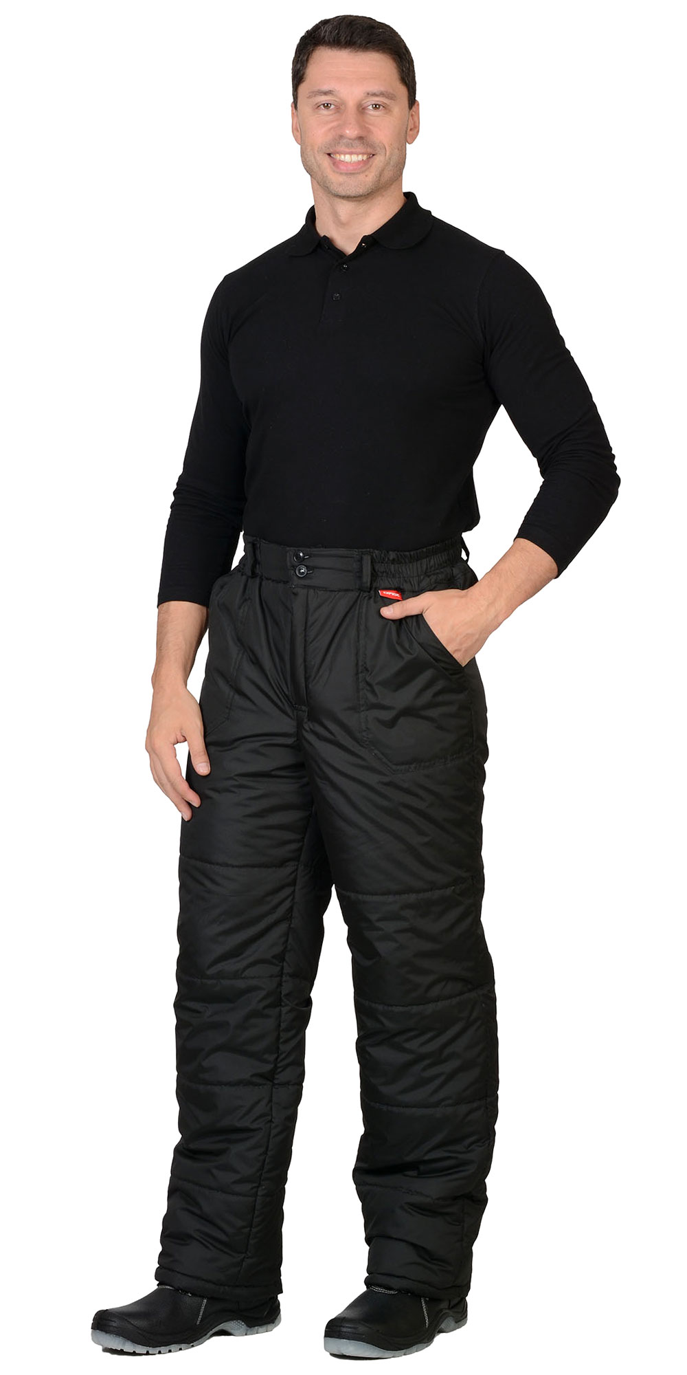 Зимние брюки "СИРИУС-ЕВРОПА" мужские, утепленные, цвет: черный, ткань: 100% ПЭ