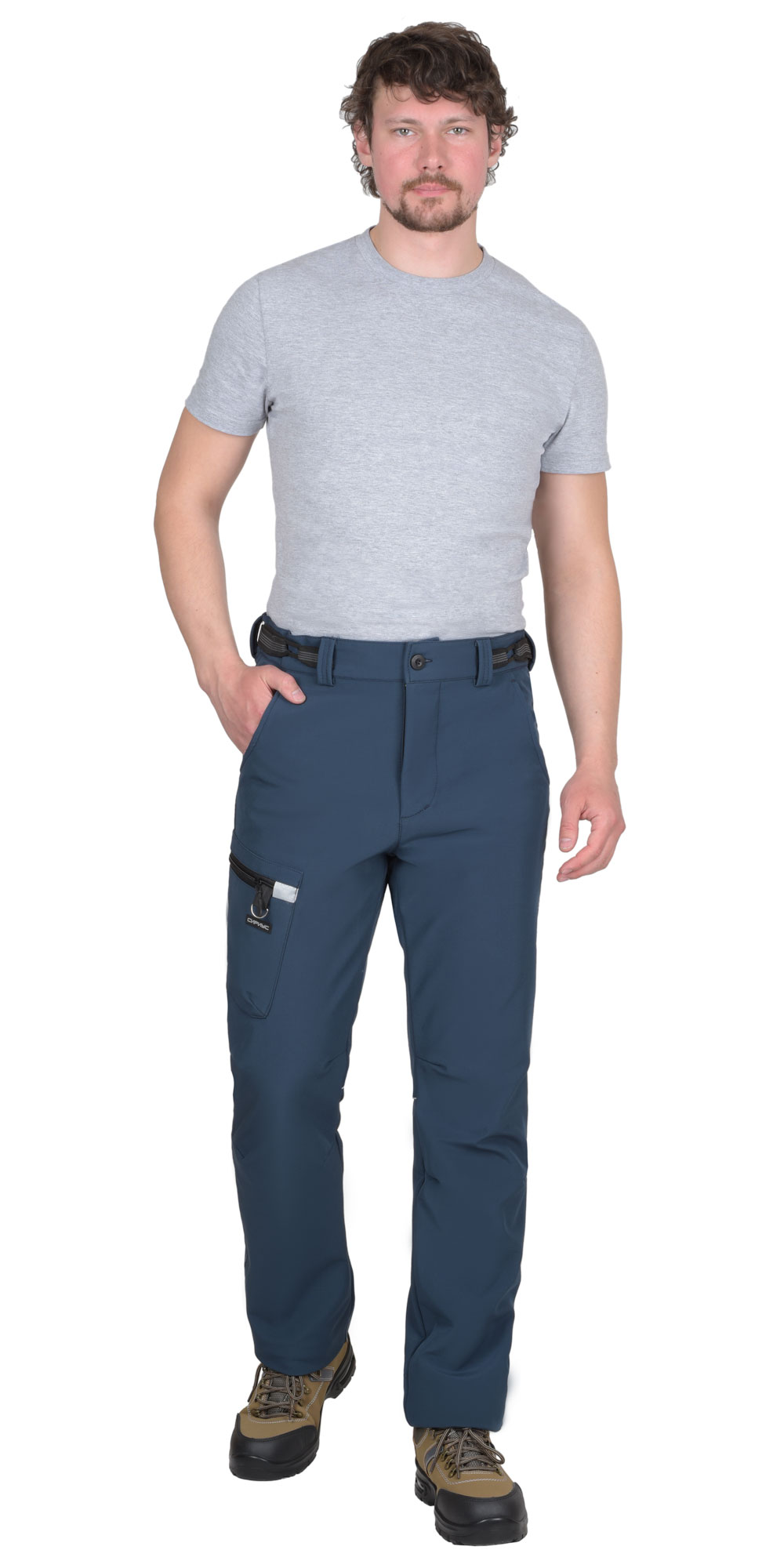 Демисезонные брюки "СИРИУС-СПЕЙС" мужские, цвет: синий, ткань: софтшелл