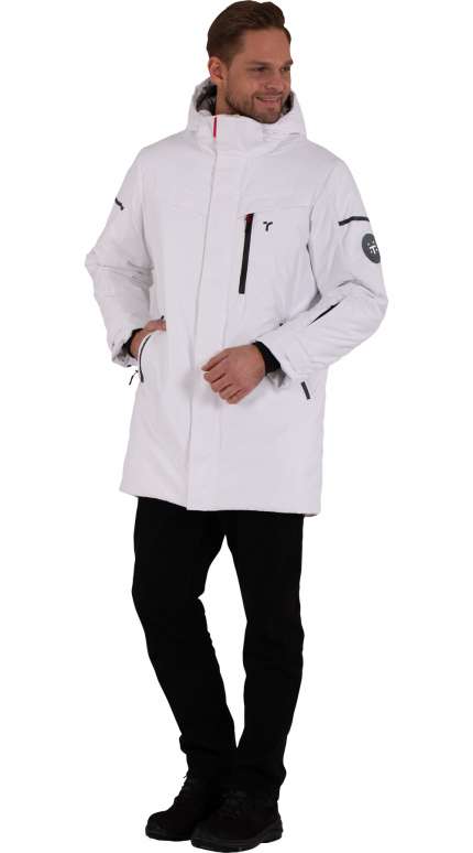 Зимняя куртка "ТРАВЕРС" мужская, удлиненная, утепленная, цвет: белый, ткань: 100% ПЭ