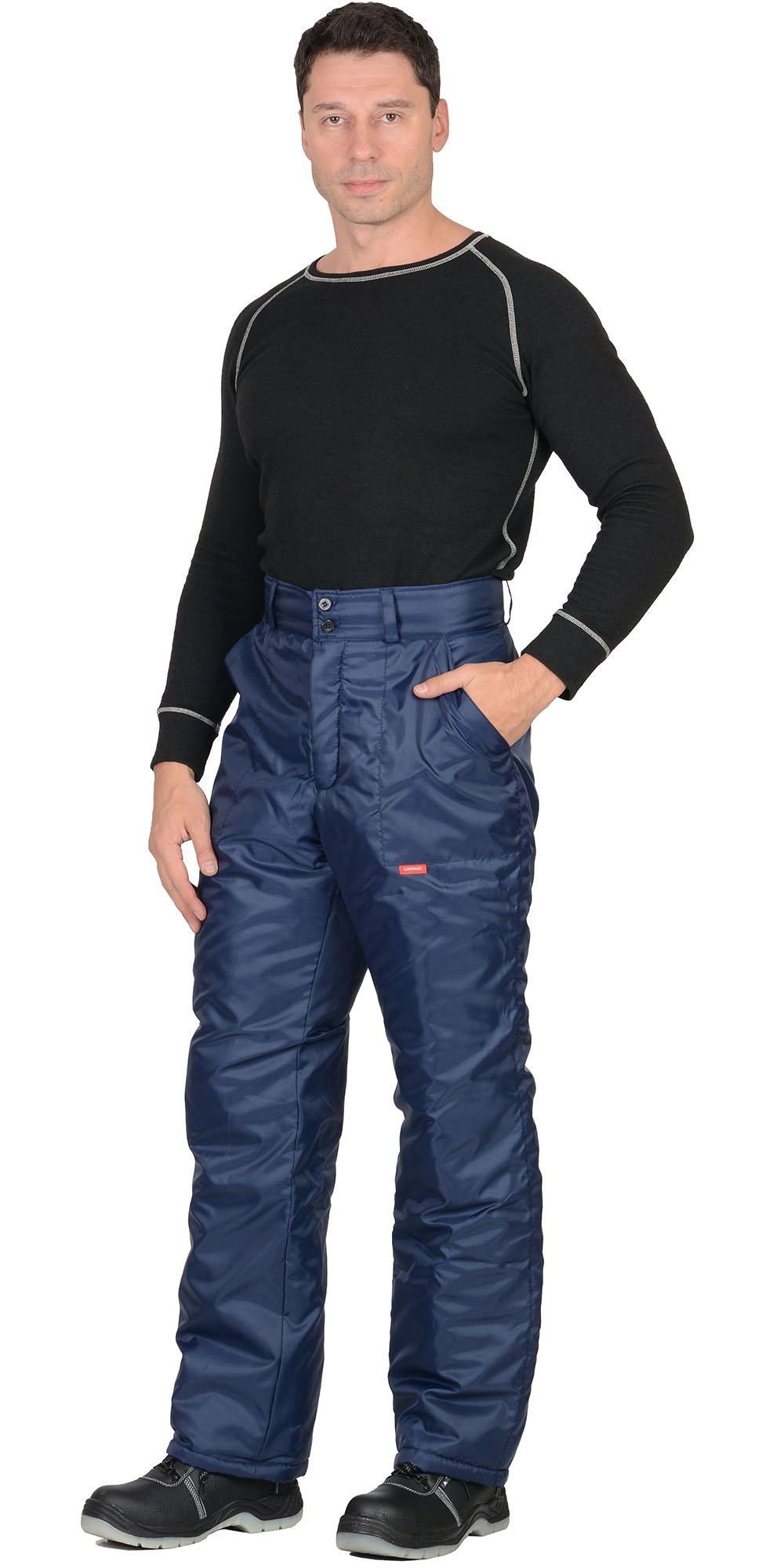 Зимние брюки "СИРИУС-РОСТ" мужские, утепленные, цвет: темно-синий, ткань: 100% ПЭ