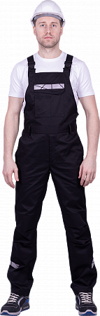 Летний полукомбинезон "Спецобъединение-СТРОНГ" мужской , цвет: черный, ткань: Смесовая