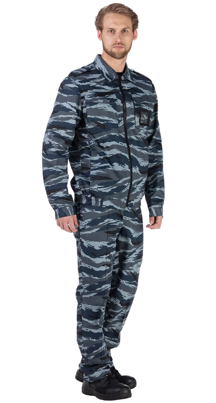 Летний костюм "КЛАССИК" мужской (куртка и брюки), цвет: КМФ город, ткань: смесовая