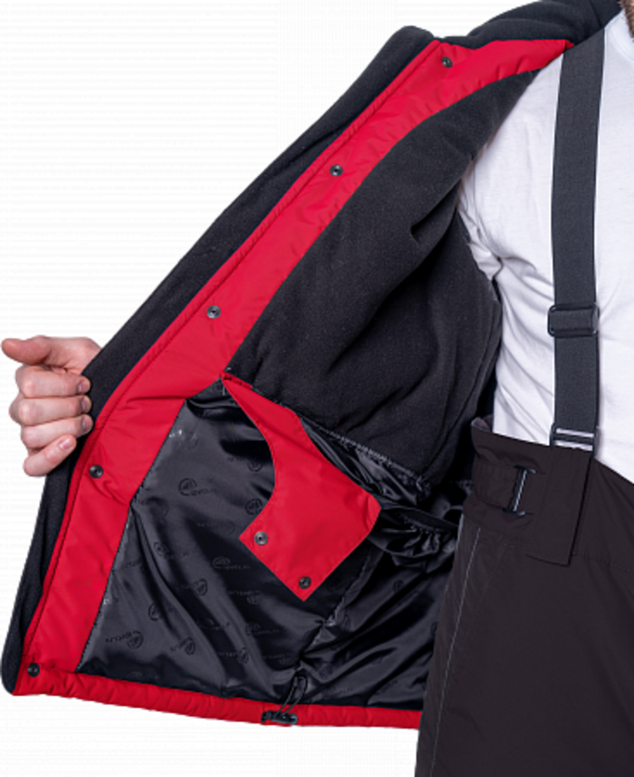 Зимняя куртка "Спецобъединение-ХАЙ-ТЕК SAFETY" мужская, цвет: красный с черным, ткань: Наутика Зимняя куртка "Спецобъединение-ХАЙ-ТЕК SAFETY" мужская, цвет: красный с черным, ткань: Наутика