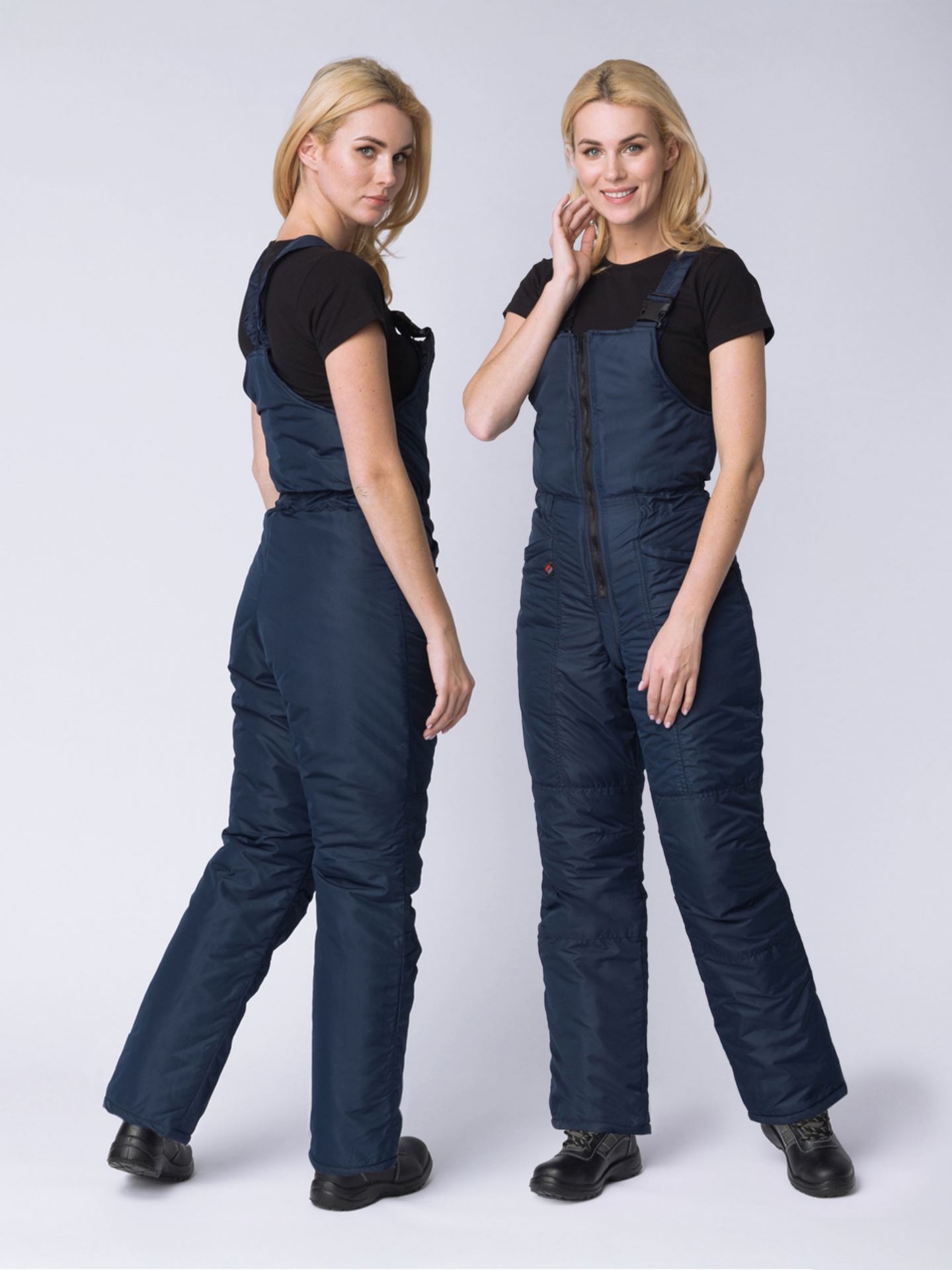 Зимний полукомбинезон "САКРИН" женский, утепленный, цвет: темно-синий, ткань: таслан