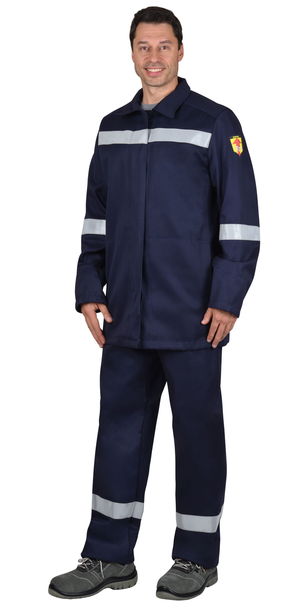 Летний костюм сварщика "СИРИУС-СФИНКС" (куртка и брюки), цвет: синий