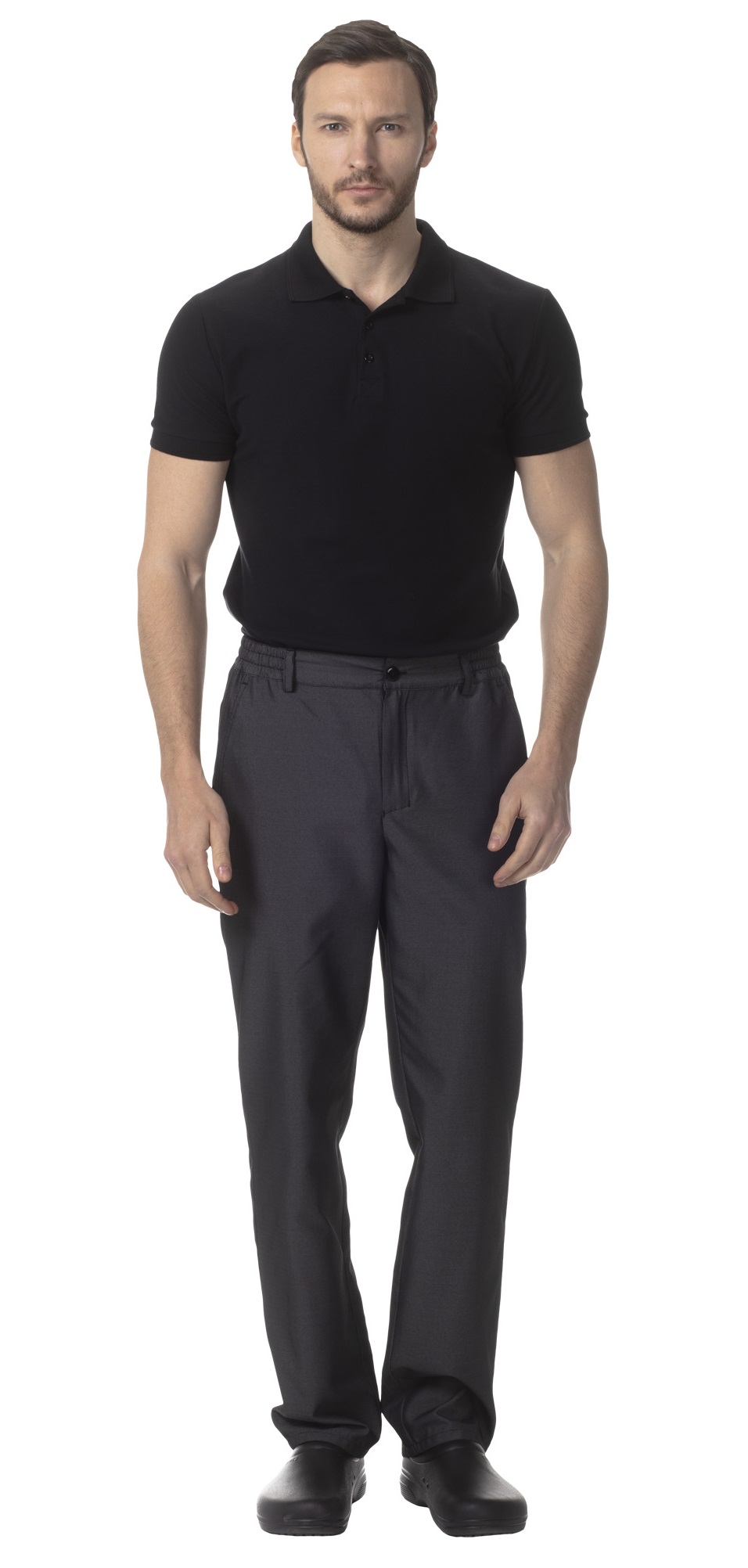 Летние брюки "ПАНИНИ" мужские, цвет: серый меланж, ткань: смесовая