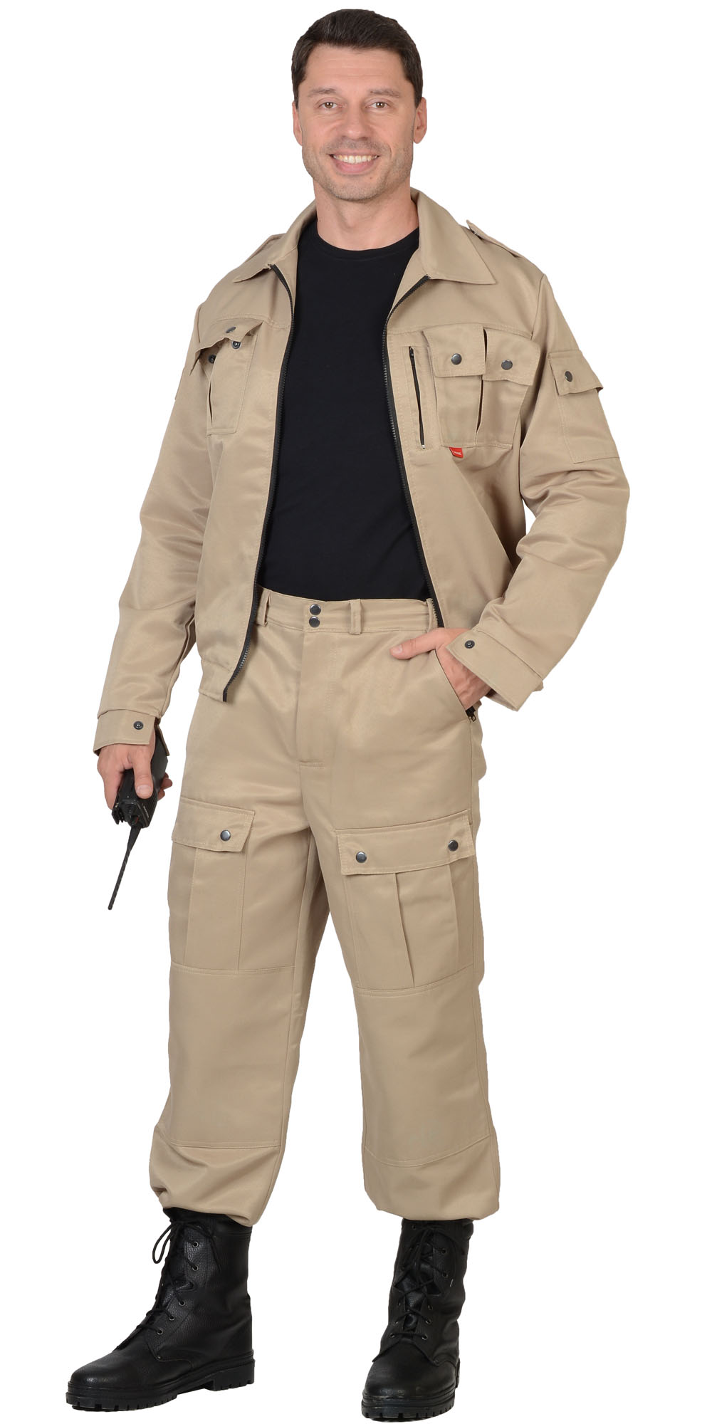 Летний костюм "СИРИУС-ФРЕГАТ" мужской (куртка и брюки), цвет: песочный, ткань: смесовая