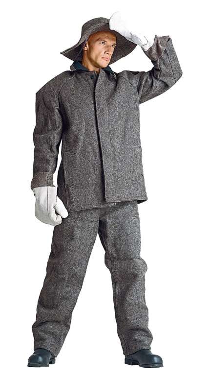 Костюм от повышенных температур "МЕТАЛЛУРГ" универсальный (куртка и брюки), цвет: серый, ткань: Сукно