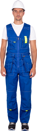 Летний полукомбинезон "Спецобъединение-ТУРБО" мужской, цвет: васильковый, ткань: Томбой