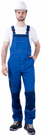 Летний полукомбинезон "Спецобъединение-ТУРБО SAFETY" мужской, цвет: васильковый с синим, ткань: Томбой