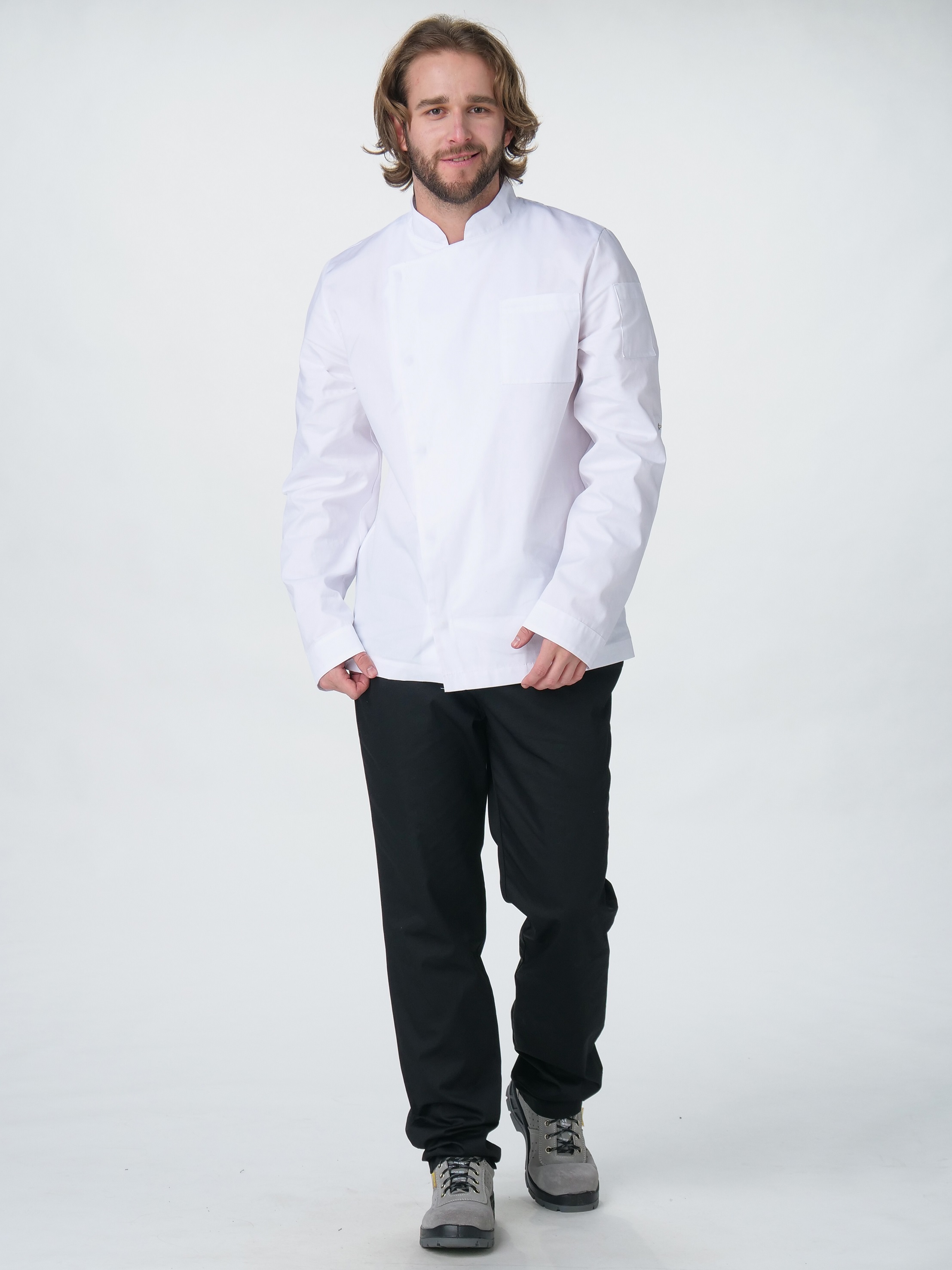 Брюки повара "ГАСТРО" мужские, цвет: черный, ткань: смесовая