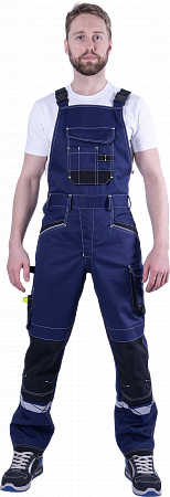 Летний полукомбинезон "Спецобъединение-КОРПОРАЦИЯ" мужской, цвет: синий с черным, ткань: Смесовая