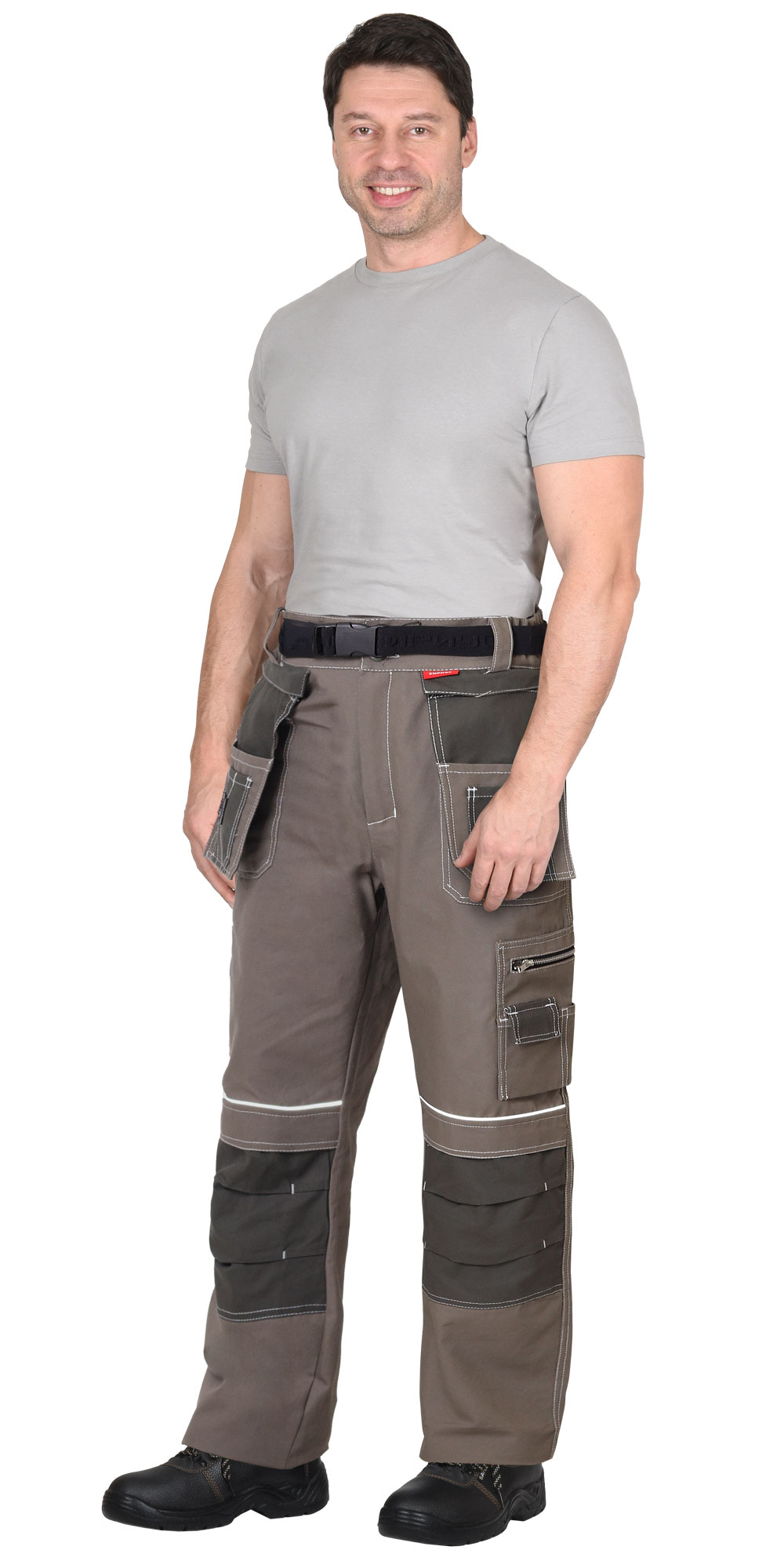 Летние брюки "СИРИУС-ТОКИО" мужские, цвет: темный песок с хаки, ткань: 100% ХБ