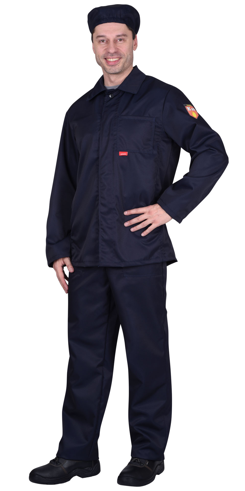 Летний костюм КЩС мужской (куртка, брюки и берет), цвет: синий, ткань: 100% ПЭ