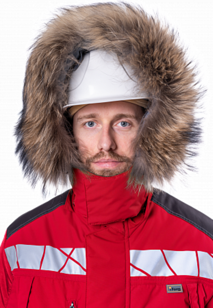 Зимняя куртка "Спецобъединение-ХАЙ-ТЕК SAFETY" мужская, цвет: красный с черным, ткань: Наутика Зимняя куртка "Спецобъединение-ХАЙ-ТЕК SAFETY" мужская, цвет: красный с черным, ткань: Наутика