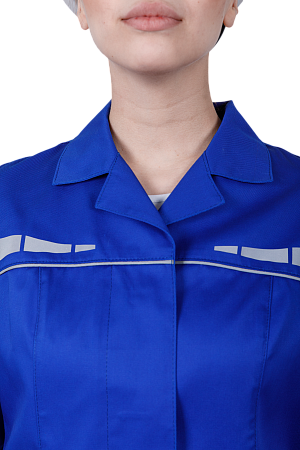 Летний костюм "Спецобъединение-ОПЕРАТОР" женский (куртка и брюки), цвет: васильковый, ткань: Смесовая Летний костюм "Спецобъединение-ОПЕРАТОР" женский (куртка и брюки), цвет: васильковый, ткань: Смесовая