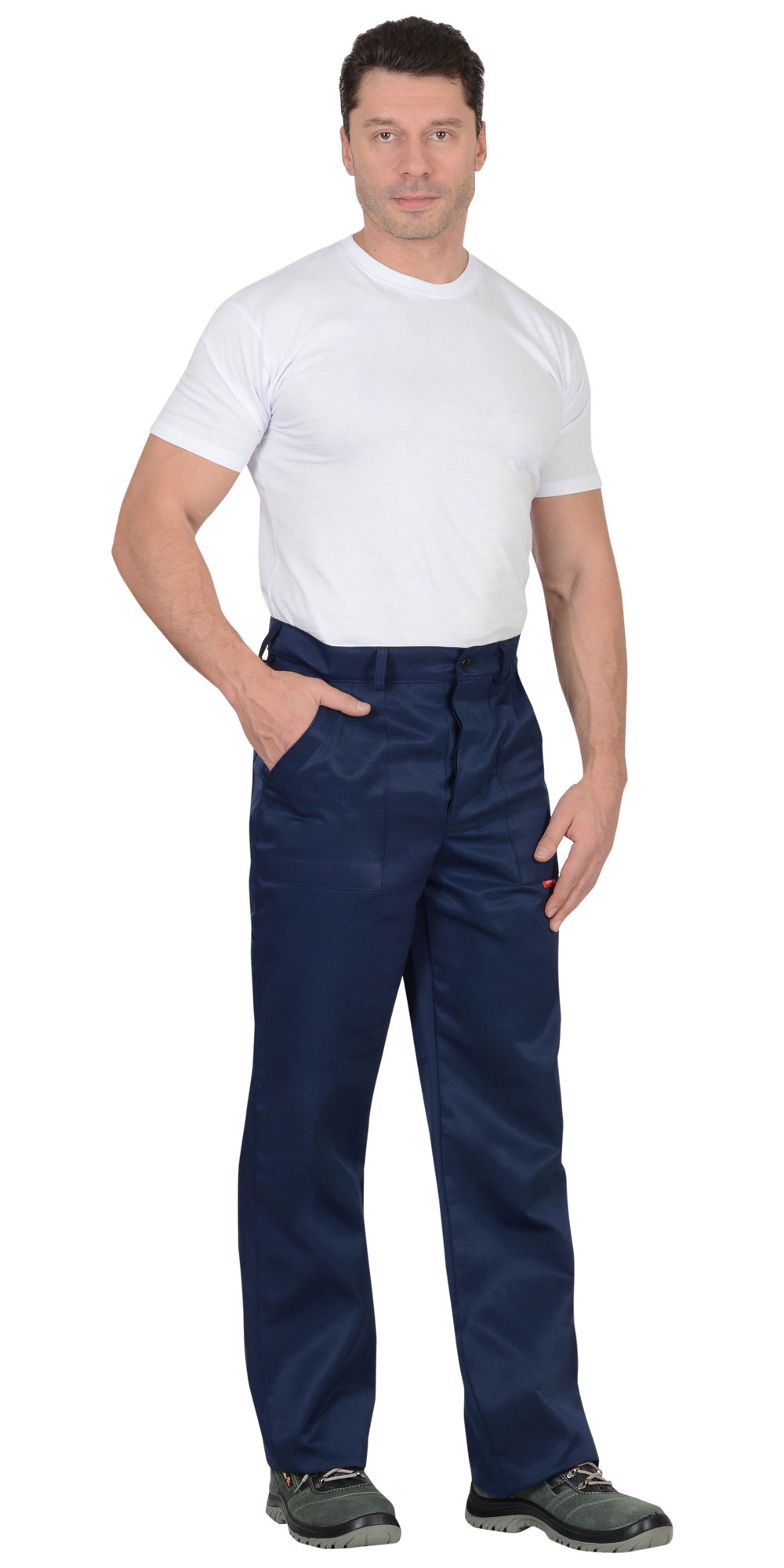 Летние брюки "СИРИУС-ПРОФЕССИОНАЛ" мужские, цвет: темно-синий, ткань: смесовая