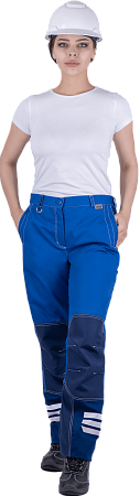 Летние брюки "Спецобъединение-ЭДВАНС" женские Импорт, цвет: васильковый с синим, ткань: Индустриаль