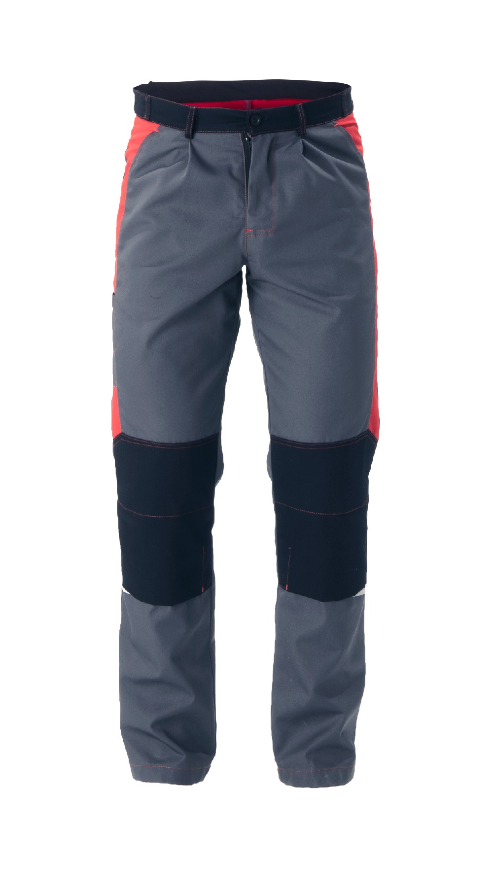 Летние брюки "СПЕЦ" мужские, цвет: серый с черным и красным, ткань: Томбой