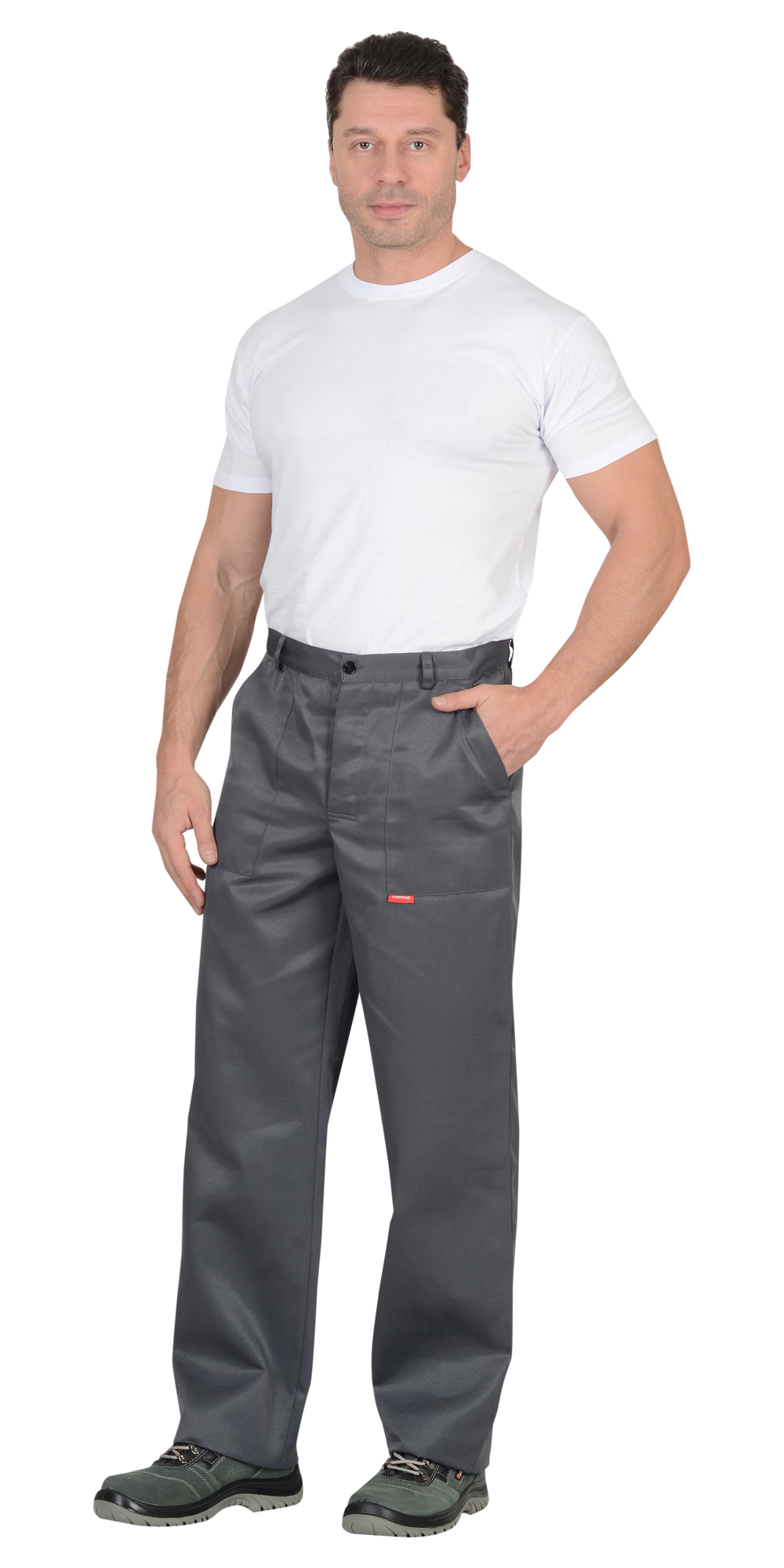 Летние брюки "СИРИУС-ПРОФЕССИОНАЛ" мужские, цвет: темно-серый, ткань: смесовая
