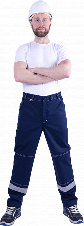 Летние брюки "Спецобъединение-ТУРБО ВИЖН" мужские, цвет: синий, ткань: Томбой