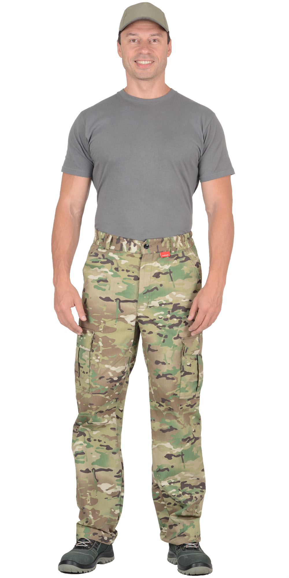 Летние брюки "СИРИУС-КОБРА" мужские, цвет: КМФ Мультикам, ткань: Рип-Строп
