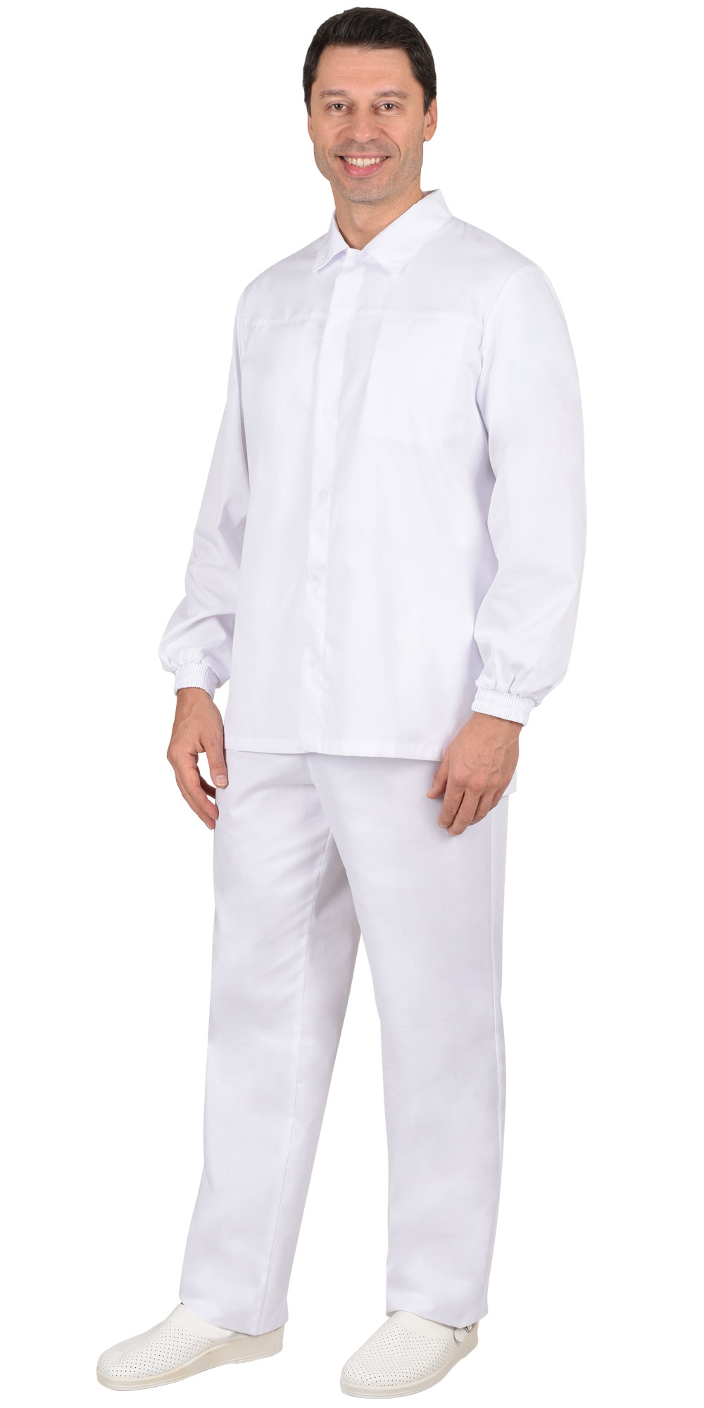 Костюм "СИРИУС-СИЦИЛИЯ" мужской (куртка и брюки), цвет: белый 