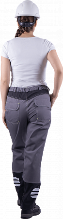 Летние брюки "Спецобъединение-ЭДВАНС " женские, цвет: серый с темно-серым и черным, ткань: Томбой Летние брюки "Спецобъединение-ЭДВАНС " женские, цвет: серый с темно-серым и черным, ткань: Томбой