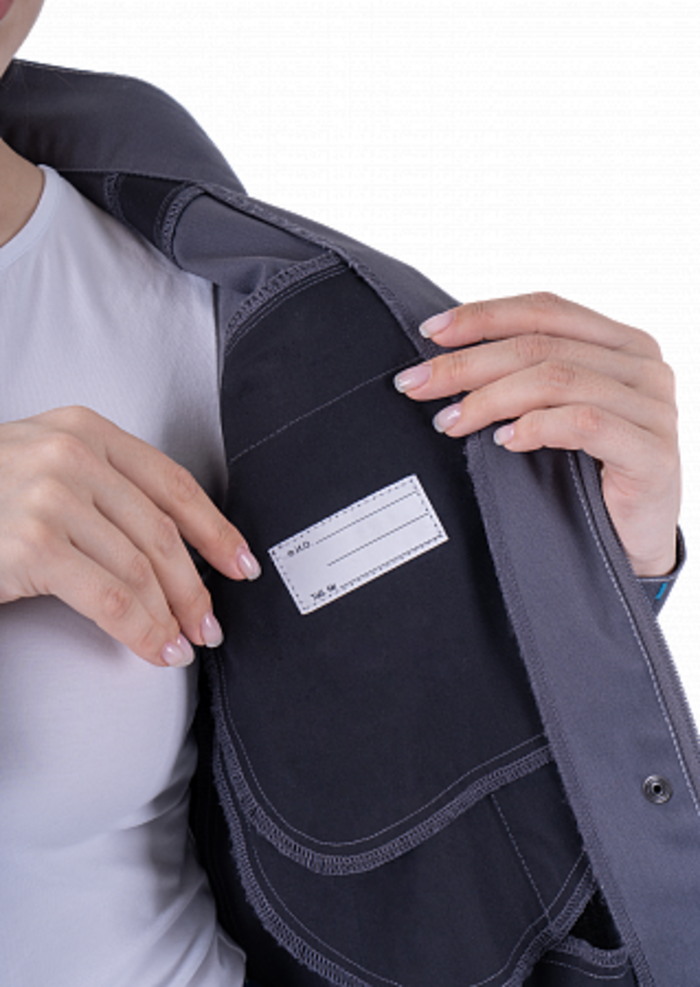 Летняя куртка "Спецобъединение-ТУРБО SAFETY" женская, цвет: серый с темно-серым, ткань: Томбой Летняя куртка "Спецобъединение-ТУРБО SAFETY" женская, цвет: серый с темно-серым, ткань: Томбой
