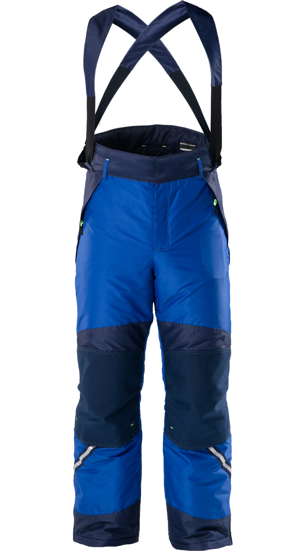 Зимние брюки "УРАН" мужские, утепленные, цвет: васильковый с темно-синим, ткань: 100% ПЭ