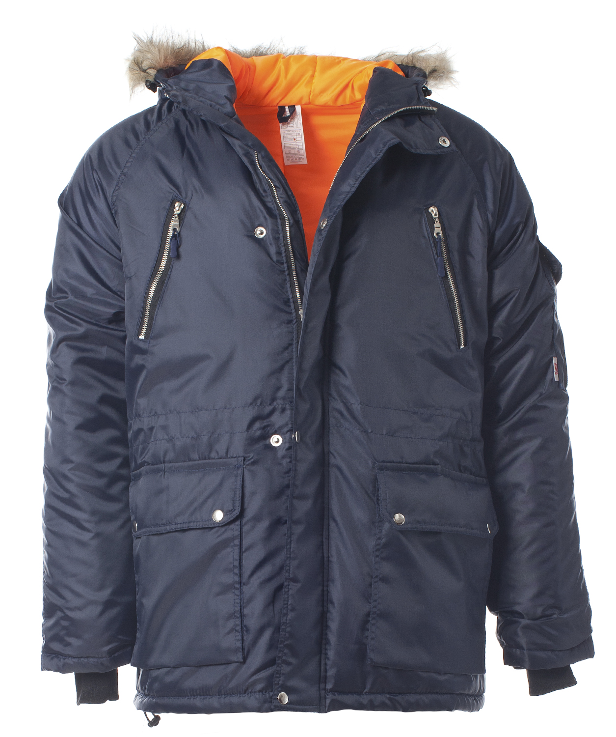 Зимняя куртка "Эталон-АЛЯСКА" мужская, удлиненная, утепленная, цвет: темно-синий, ткань: 100% ПЭ