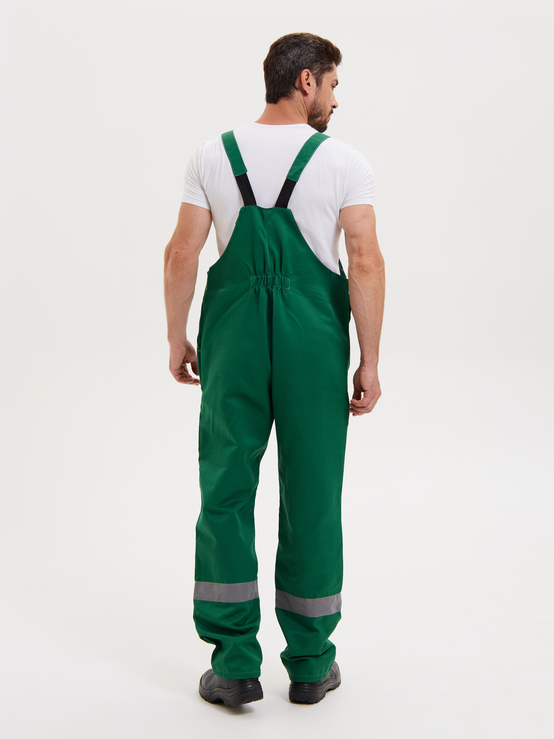 Летний костюм "РАССО-НОВА" мужской (куртка и полукомбинезон), цвет:зеленый с лимонным, ткань: смесовая