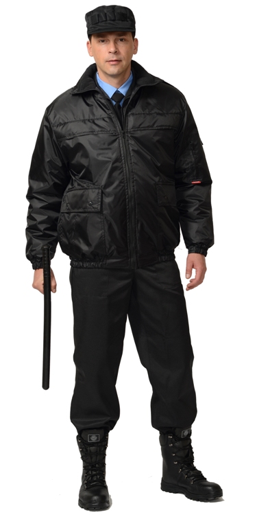 Зимняя куртка "СИРИУС-ШТУРМ-ЛЮКС" мужская, короткая, утепленная, цвет: черный, ткань: 100% ПЭ