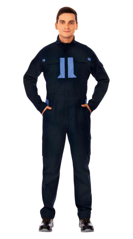 Летний комбинезон "ОРИОН" мужской, цвет: темно-синий с голубым, ткань: 100% ХБ