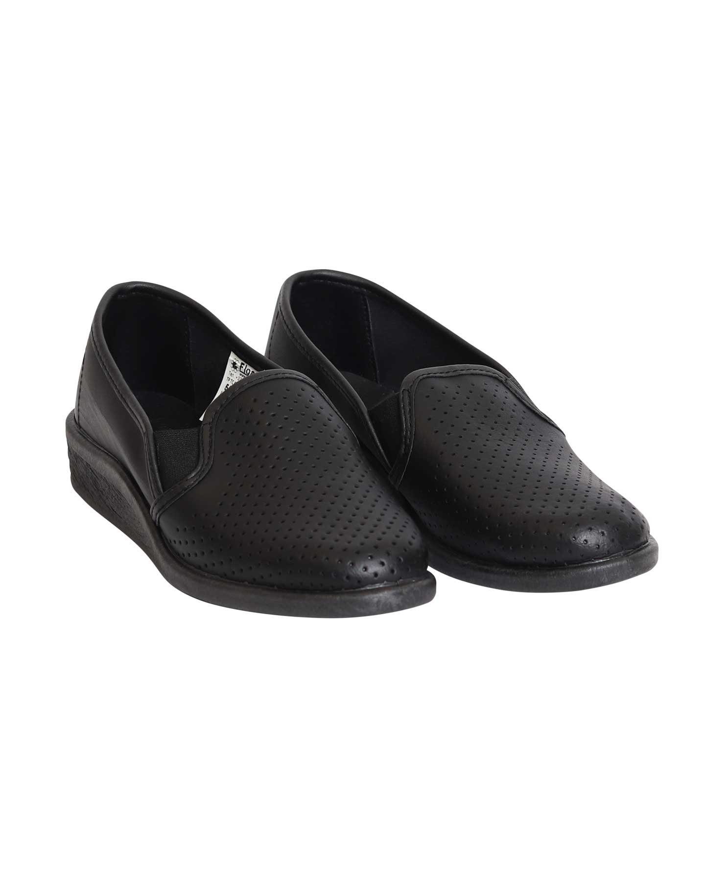 Туфли "МАТИЛЬДА" женские, мелкая перфорация, цвет: черный