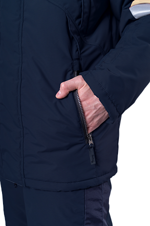 Зимняя куртка "Спецобъединение-ХАЙ-ТЕК SAFETY" мужская, цвет: синий с бежевым, ткань: Наутика Зимняя куртка "Спецобъединение-ХАЙ-ТЕК SAFETY" мужская, цвет: синий с бежевым, ткань: Наутика