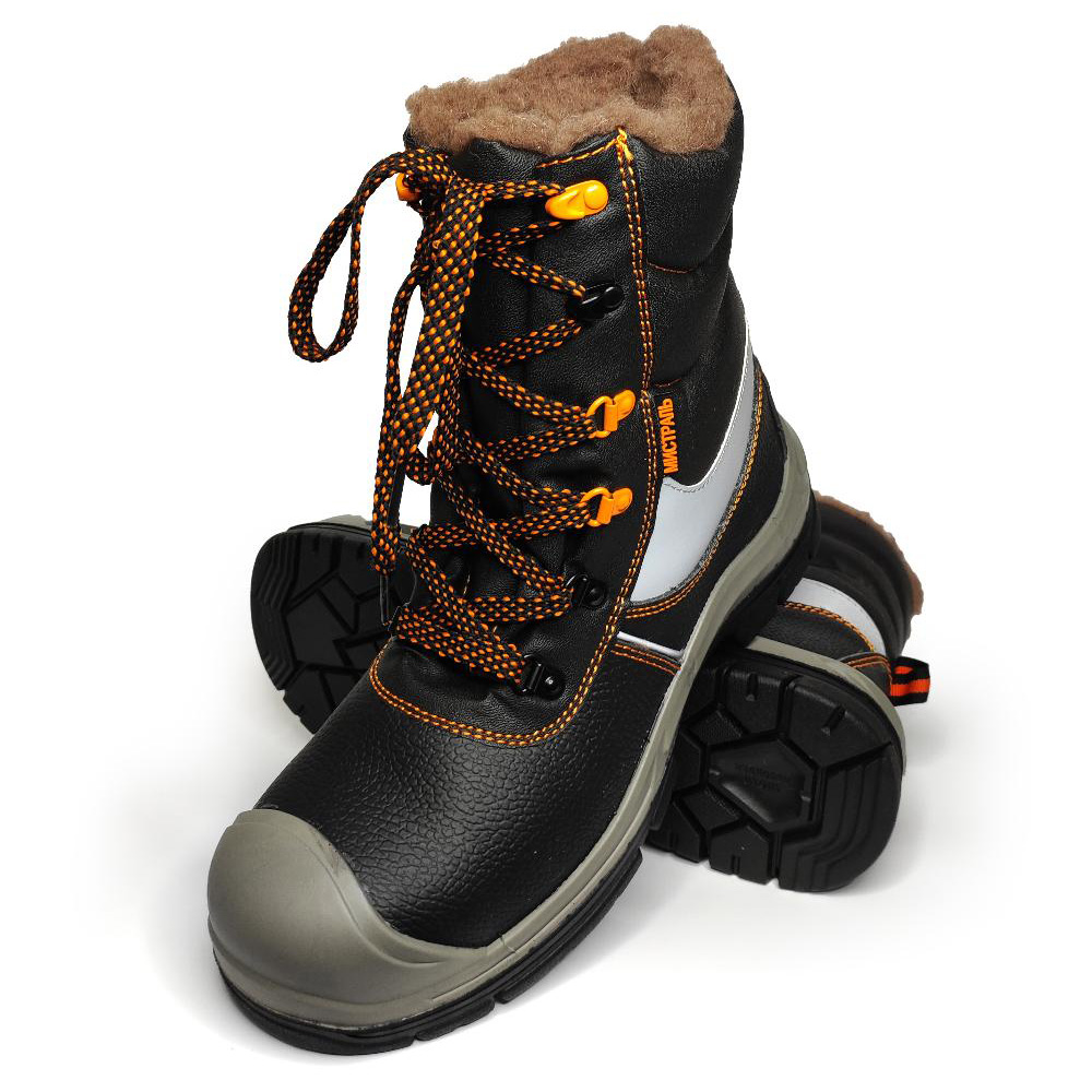 Ботинки "МИСТРАЛЬ" зима HX379-CSW высокие, шерстяной мех, композитный подносок и антикпрокольная стелька, подошва: ПУ-Нитрил