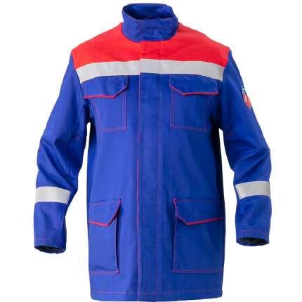 Куртка-накидка ЭЛЕКТРА К-21 СО БИО мужская, цвет: васильковый с красной кокеткой, ткань: БиОТерм 