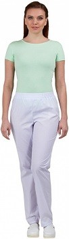 Качественные брюки для медиков в белом цвете