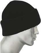 Трикотажная черная зимняя шапка