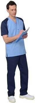 Практичные синие медицинские костюмы