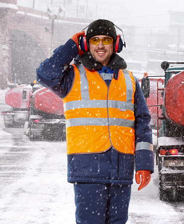 Сигнальный жилет "МАЯК", с карманами, цвет: оранжевый (2 горизонтальные полосы и 2 вертикальные) Сигнальный жилет "МАЯК", с карманами, цвет: оранжевый (2 горизонтальные полосы и 2 вертикальные)