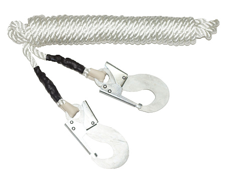 Строп В (канат) 20м с двумя монтажными карабинами Строп В (канат) 20м с двумя монтажными карабинами
