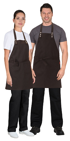 Фартук "Сириус-БАРИСТА", цвет: коричневый, ткань: смесовая Фартук "Сириус-БАРИСТА", цвет: коричневый, ткань: смесовая